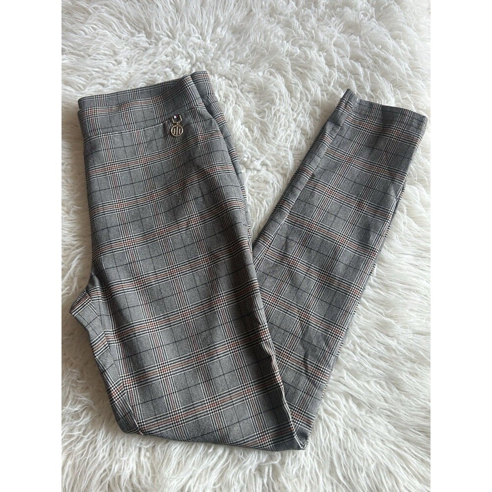 Tommy Hilfiger Women’s Size 8 Plaid Multicolor Casual Pants Skinny Work Logo